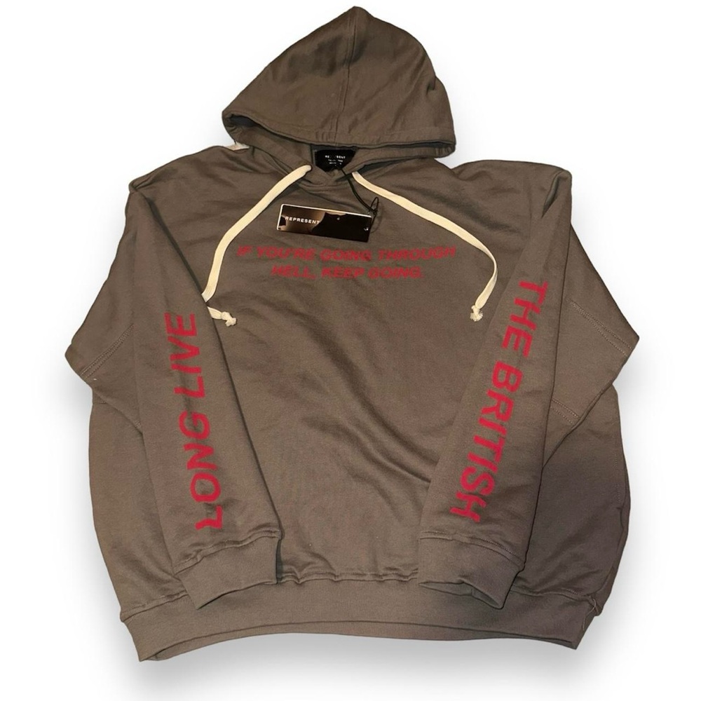 NWT REPRESENT Hell Gray Sweatshirt Hoodie Size Medium - Picture 2 of 6